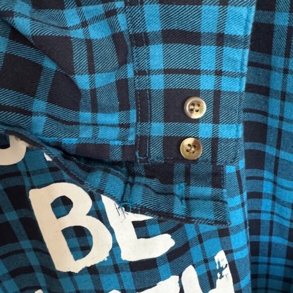 Cakeworthy Disney Star Wars Flannel Shirt XL/TG? or L May The Force Be With You - Picture 7 of 8